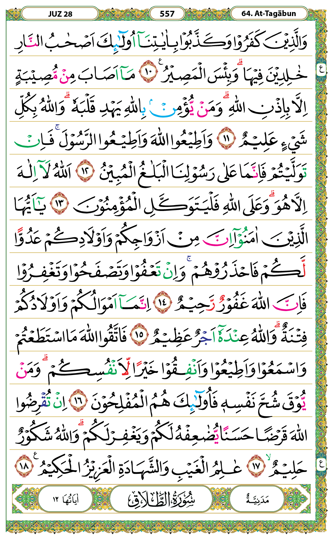Surah At-Taghabun Halaman 557 - Mushaf Kemenag